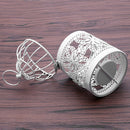 Hollow Candle Holder Tealight Candlestick Hanging Lantern Birds Cage Decor 3C