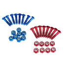 12Pcs 1" Skateboard Mounting Screws DIY Truck   Skateboard Blue+Red