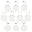 20pcs Flower/Square Blank Insert Photo Picture Frame Split Ring Keychains
