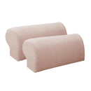 Sofa Armrest Covers Washable Loveseat Protectors with Flannel Checked Design
