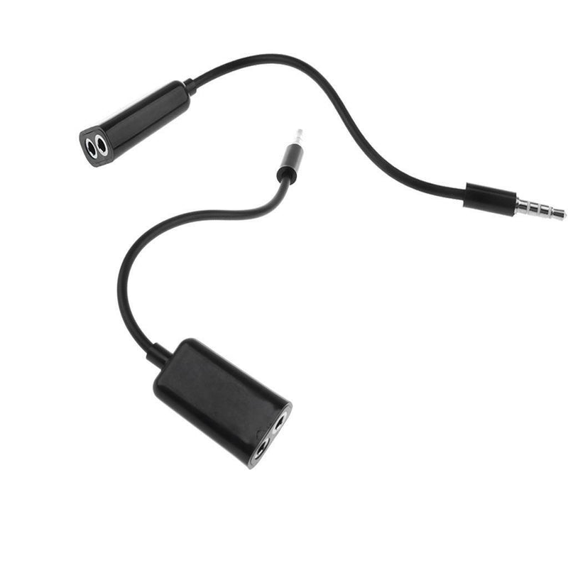 2pcs 3.5mm Audio Splitter Connector 4 Pole TRRS Male to TRRS Female Port