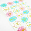 24Pcs "Thank You" Envelope Label Kraft Paper Craft Stickers Seals Packaging S2J5