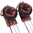 2pcs 3157 4157 Bulb Socket Brake Turn Signal Light Harness Wire Plug Connector