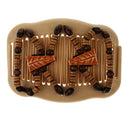 Women Ladies Easy Magic Beads Wooden Double Comb Clip Stretchy Headwear Gift
