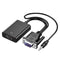 HW-2216 VGA to HDMI Converter Adapter HD Digital Analog Audio 3.5mm Cable