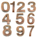 2x Copper Plastic Door Number Plaque Sign for Home Hotel Office Building 2,5