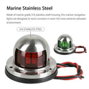 2X 8 LED Marine Bow Boat Yacht Navigation Green Red Light 12V Stainless Steel f+