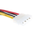 4 Pin to 4 x 3 Pin Male Case Fan Power Connector Y-Splitter Cable