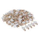 100 Pack Heart Shaped Mini Clothespins for Hanging Photos for Bridal Shower