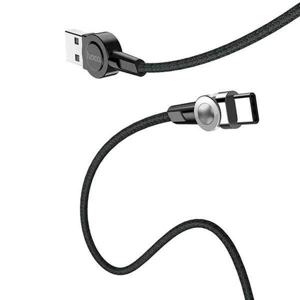 8 Pin Micro-USB Type-C Cable 2.4A Rotatable Magnetic Braided Fast Charging Wire