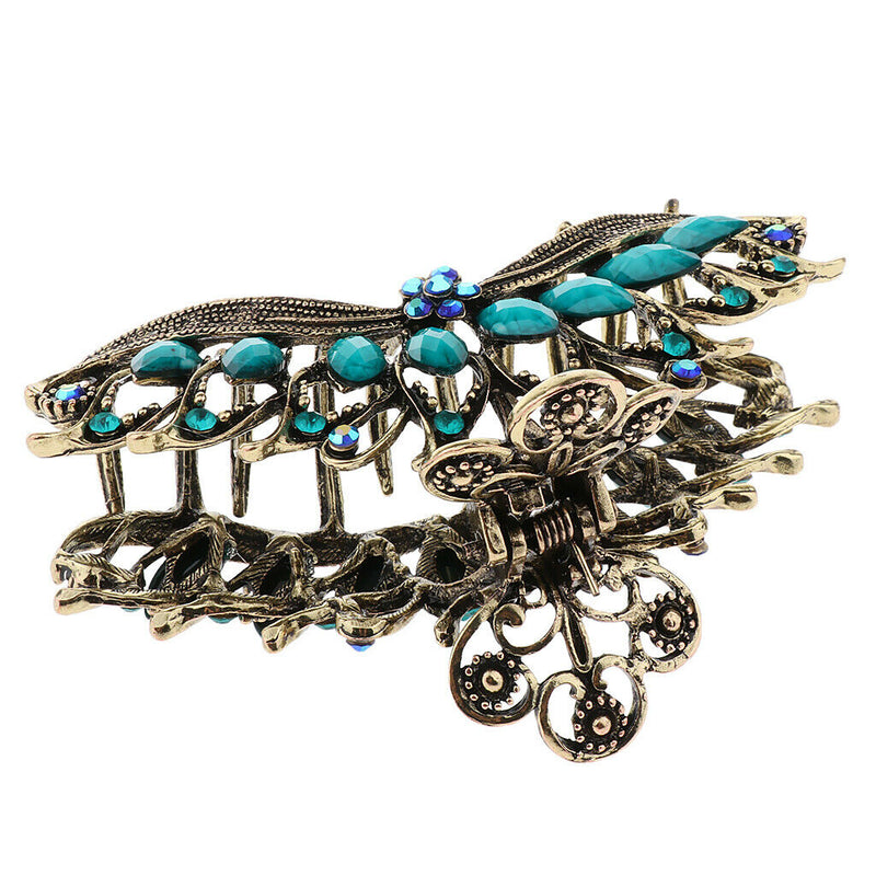 2pcs Metal Hair  Clip Hairpin Rhinestone Retro Gift