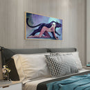 Diamond Painting Girl Black Panther Full Round Drill Wall Picture 50x30cm