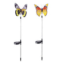 2 Pieces Solar Power LED Whimsical Butterfly Stake 7 Colors Changing Animal
