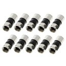 1X(Rg6 F Type Connector Coax Coaxial Compression Fitting For Rg6 Coax Cable