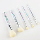 White Fiber Bright Transparent Crystal Diamond Makeup Brush Blush Foundatio