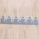 ABS Plastic Mop Holder Broom Organizer 5 Slots 6 Hooks Wall Mounted