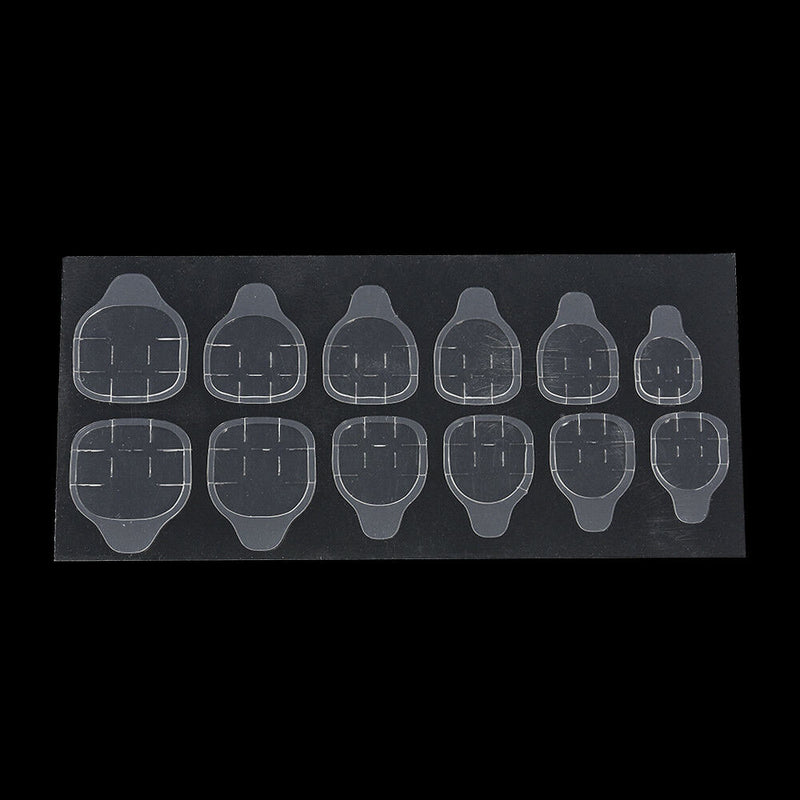 5 Sheets 60 Tips Double Sided False Nail Art Adhesive Tape Glue Stickers