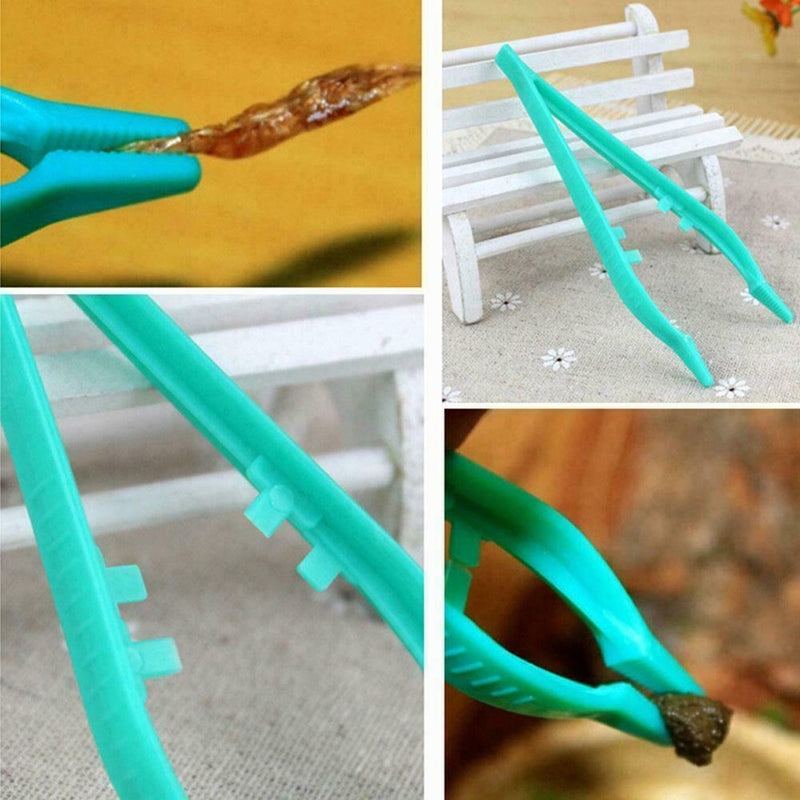 Reptile Plastic Feeding Tongs Live Food Feeding Tweezers 12cm Fast