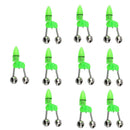 40Pcs LED Light Clip Bite Dual Twin Extra Loud Alarm Bells Night Fishing
