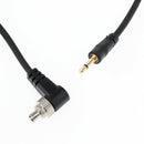 2.5mm to Male Flash PC Sync Cable Cord with Screw Lock -Spring