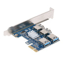 4 Slots PCI-E 1 to 4 PCI Express 16X Slot External Riser Card Adapter Board