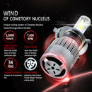 2PCS 9004 HB1 200W LED Headlight Conversion Bulbs Lamp White 6000K Bulbs beam