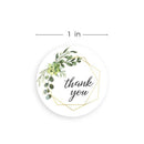 Greenery Frames Thank You Stickers / 4 Alternating Designs / 500 Thank You  I3T8