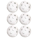 6-Pack Of 9-Inch Softballsâ€“Perforated Practice Balls For Sports Training &