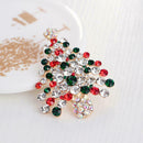 Rhinestone Cute Badges Christmas Tree Jacket Pins Brooches Unisex Alloy Jewelry