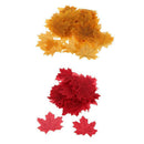 200x Artificial Fall Leaves Wedding Favor Autumn Maple Leaf Decor Red,Yellow