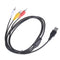 3 RCA to USB 2.0 Male A Composite Adapter Audio Video AV HDD DVR Data Cable OZ
