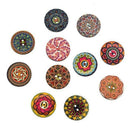 50Pcs/lot Flower Picture Wood Button 2 Holes Mixed DIY Sewing Color Apparel R2F9