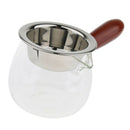 Stylish Glass Teapot Loose Tea Leaf Infuser Tea Pot 300ML with Wooden Handle