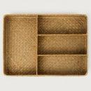 Handmade Straw Woven Storage Box Sundries / Tableware / Cosmetics Natural M