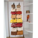 Hat Clothes Organizer Hanging Cap Rack Holder Over Door Straps With 16 Hook