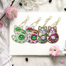 4pcs DIY Full Drill Special Shaped Diamond Painting Keychain Cat Bag Pendants