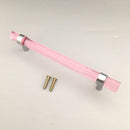 2Pcs Acrylic Pull Handle Cabinet Drawer Door Knob Pulls Spindle Bar Rod