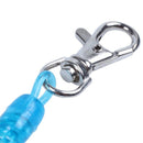 Tri Colors Plastic Spiral Wrapped Lanyard Lobster Clip Key Ring Chain E8G8