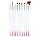 Monja 12 Pcs/Set Nail Art Polish Uv Gel Painting Color Gradient Drawing Bru