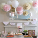 5X White Paper Tissue Pom Poms Balls for Weddings Home Party Decor Lantern HF JR