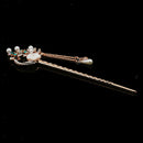 2pcs Ladies Retro Crystal Butterfly Flower Hairpins Hair Sticks Hair Clips