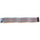 1 Set(5 Pcs,undetachable) 30cm 2.54mm F/F 6 Pin Solderless Colored Breadboa A6O6