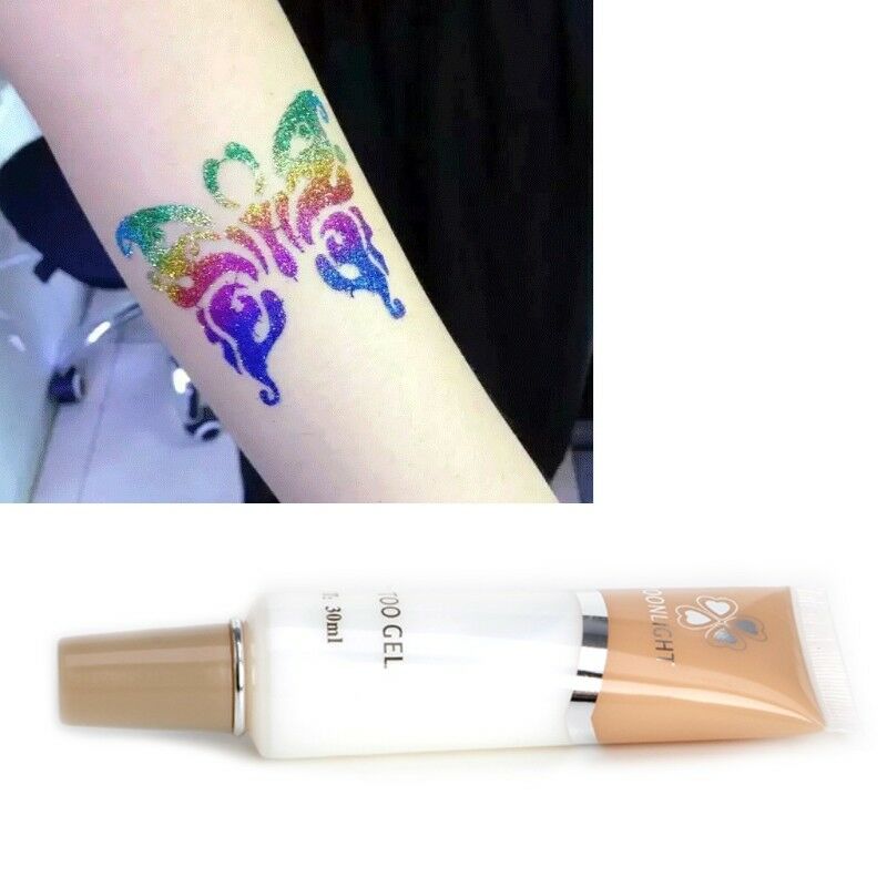 Temporary Tattoo Gel Glue Non-toxic for Body Art Paint Glitter Tool Supplies