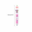 Multi-color 10In1 Cute Pig Ballpoint Pen Press School Office Supplies Stationery