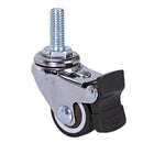 4Pcs Mini Small Casters 1 Inch M8X15Mm Tpe Silent Wheels With Brake Univers L1Y4