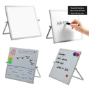 Dry Erase White Board Handheld Desktop Writting Board Aluminum Alloy Frame 360