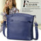 Solid Color Shoulder Messenger Handbags Women Leather Crossbody Bags (Blue)