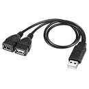 USB Splitter Cable, USB 2.0 A Male to Dual USB Female Jack Y Splitter Charg
