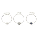 6pcs/set Hollow Flower Hand Chain Ethnic Women Adjustable Bracelet Jewelry