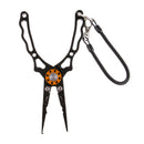 Multipurpose Fishing Pliers with Lanyard Hook Remover Split Ring Tool Black